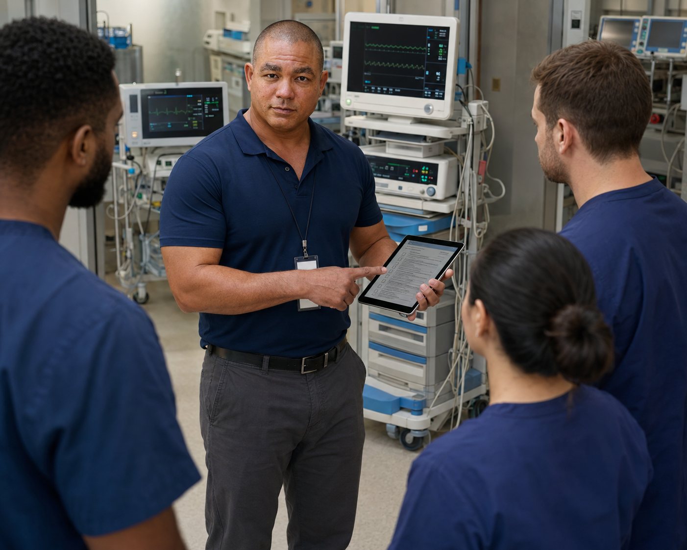 BiomedRx technician performing neurofeedback for military veterans to protect patient safety